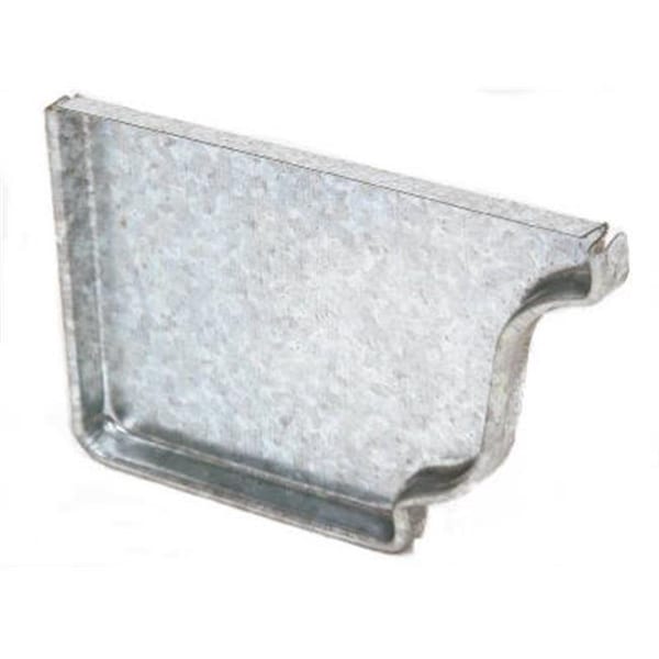 Amerimax Home Products Amerimax Home Products 15205 Mill Finish Galvanized Steel Left End Cap - 4 in 214924 - main